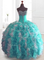 Beautiful  Beading and Ruffles Quinceanera Dresses in Multi Color