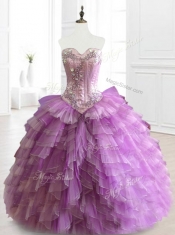 Beautiful Multi Color Sweetheart Quinceanera Dresses with Beading and Ruffles
