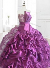 Beautiful Strapless Pick Ups Quinceanera Dresses with Sequins and Ruffles