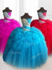 Beautiful Sweetheart Quinceanera Dresses with Beading and Hand Made Flowers