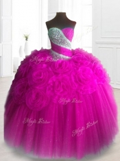Beautiful Sweetheart Quinceanera Dresses with Beading and Hand Made Flowers
