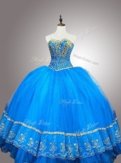 Fashionable Sweetheart Quinceanera Gowns with Appliques and Beading