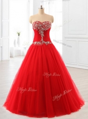 Lovely A Line Sweetheart Quinceanera Dresses with Beading for 2016
