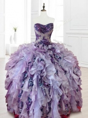 Luxurious Beading Multi Color Quinceanera Dresses with Ruffles and Pattern