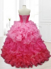 New Style Sweetheart Quinceanera Gowns with Beading and Ruffles