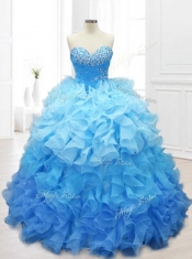 New Style Sweetheart Quinceanera Gowns with Beading and Ruffles