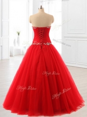 Perfect A Line Beading Tulle Quinceanera Dresses for 2016