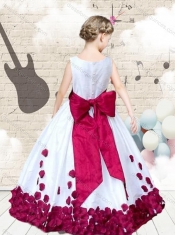 2016 Hot Sale Scoop Long Mini Quinceanera Dresses with Bowknot