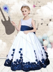 2016 Hot Sale Scoop Long Mini Quinceanera Dresses with Bowknot