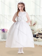 2016 New Style Ball Gown Beading and Appliques Flower  Little Girl Dress