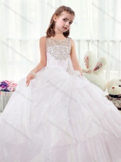 Beautiful Scoop White Mini Quinceanera Dresses with Beading