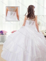 Beautiful Scoop White Mini Quinceanera Dresses with Beading