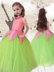 Cheap Scoop Ball Gown Multi Color Flower Adorable Little Girl Pageant Dresses