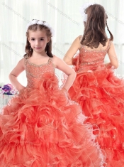 Fashionable Straps Mini Quinceanera Dresses with Beading and Ruffles