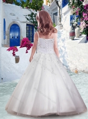 Best Ball Gown Flower Girl Dresses with Appliques and Beading