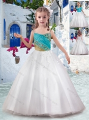 Best Ball Gown Flower Girl Dresses with Appliques and Beading
