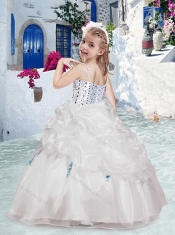 Best Spaghetti Straps Flower Girl Dresses with Beading and Bubles