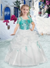 Best Spaghetti Straps Flower Girl Dresses with Beading and Bubles