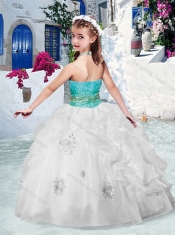 Fashionable Halter Top Little Girl Pageant Dresses with Beading and Bubles