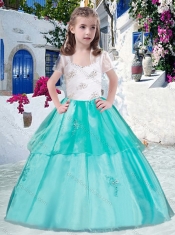 Gorgeous Straps Little Girl Pageant Dresses with Appliques and Beading