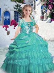 Hot Sale Spaghetti Straps Little Girl Pageant Dresses with Ruffled Layers