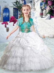 Lovely Halter Top Little Girl Pageant Dresses with Ruffled Layers