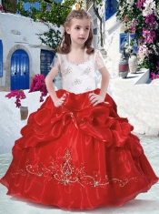 Most Popular Straps Little Girl Pageant Dresses with Beading and Bubles