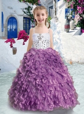 New Arrivals Spaghetti Straps Beading and Ruffles Little Girl Pageant Dresses