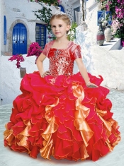 Perfect Ball Gown Little Girl Pageant Dresses with Beading and Ruffles