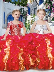 Perfect Ball Gown Little Girl Pageant Dresses with Beading and Ruffles