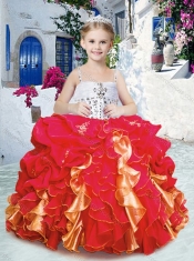 Perfect Ball Gown Little Girl Pageant Dresses with Beading and Ruffles