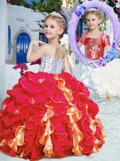 Perfect Ball Gown Little Girl Pageant Dresses with Beading and Ruffles