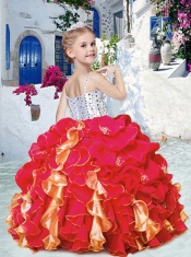 Perfect Ball Gown Little Girl Pageant Dresses with Beading and Ruffles