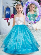 Perfect Spaghetti Straps Ball Gown Little Girl Pageant Dresses with Beading