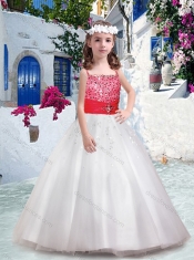 Perfect Spaghetti Straps Flower Girl Dresses with Appliques and Beading
