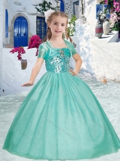 Pretty Spaghetti Straps Little Girl Pageant Dresses with Beading