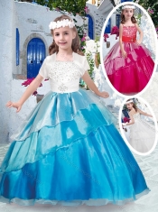 Pretty Spaghetti Straps Little Girl Pageant Dresses with Beading and Ruffles