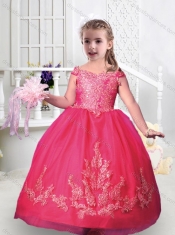 Romantic Off the Shoulder Little Girl Pageant Dresses with Appliques and Beading