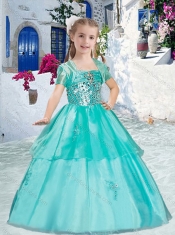 Sweet Ball Gown Little Girl Pageant Dresses with Appliques and Beading