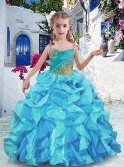 Wonderful Spaghetti Straps Little Girl Pageant Dresses with Beading and Ruffles