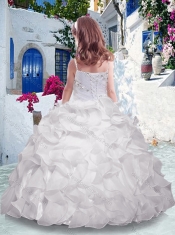 Wonderful Spaghetti Straps Little Girl Pageant Dresses with Beading and Ruffles