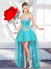 A Line Sweetheart Beautiful 2016 Dama Dresses P with High Low