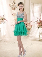 Pretty Straps Short 2016 Dama Dresses with Sequins for Fall