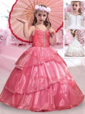 Exclusive Really Puffy V Neck Organza Mini Quinceanera Dresses with Beading