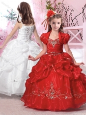 Hot Sale Straps Applique and Beaded Mini Quinceanera Dresses in Organza