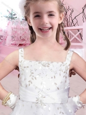 Lovely Square Beaded and Belted Mini Quinceanera Dresses in Tulle
