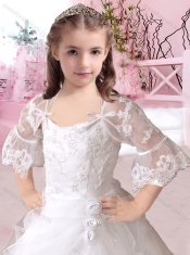 New Style Spaghetti Straps A Line Adorable Little Girl Pageant Dress with Appliques