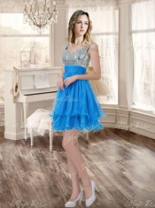 Customized Ball Gown Beaded Sweet 16 Gown and Sequined Short  Dama Dresses Ruffled Mini Quinceanera Dress