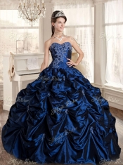 Customized Taffeta Bubles and Beaded Sweet 16 Dress and Short Baby Blue Dama Dresses
