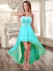 Perfect Applique and Ruffled Quinceanera Dress and High Low Beaded Dama Dresses